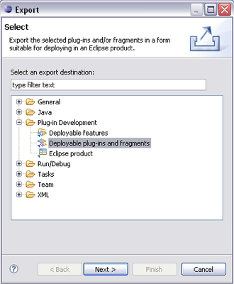 Export bundle wizard 1